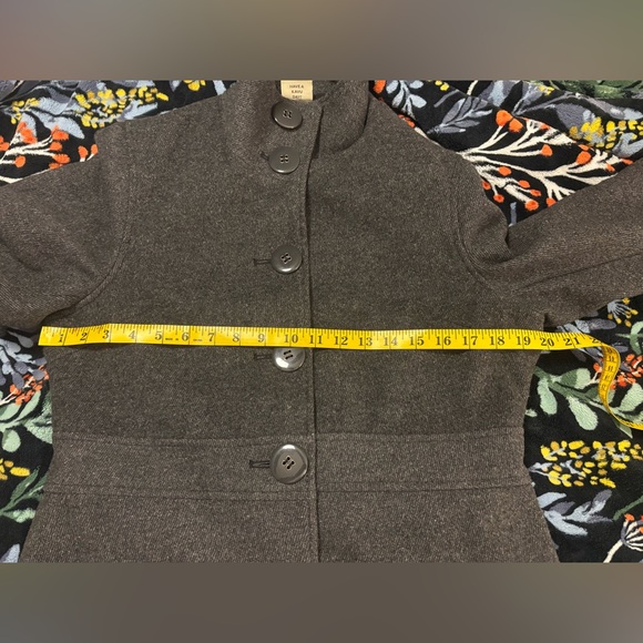 Kavu Women's Wool Blend Charcoal Button-Up Pea Coat - Picture 6 of 12